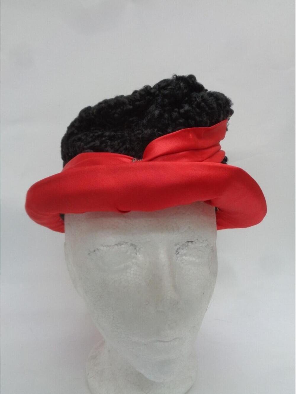 SCRAP ITEM: BLACK ASTRAKHAN LAMB FUR HAT